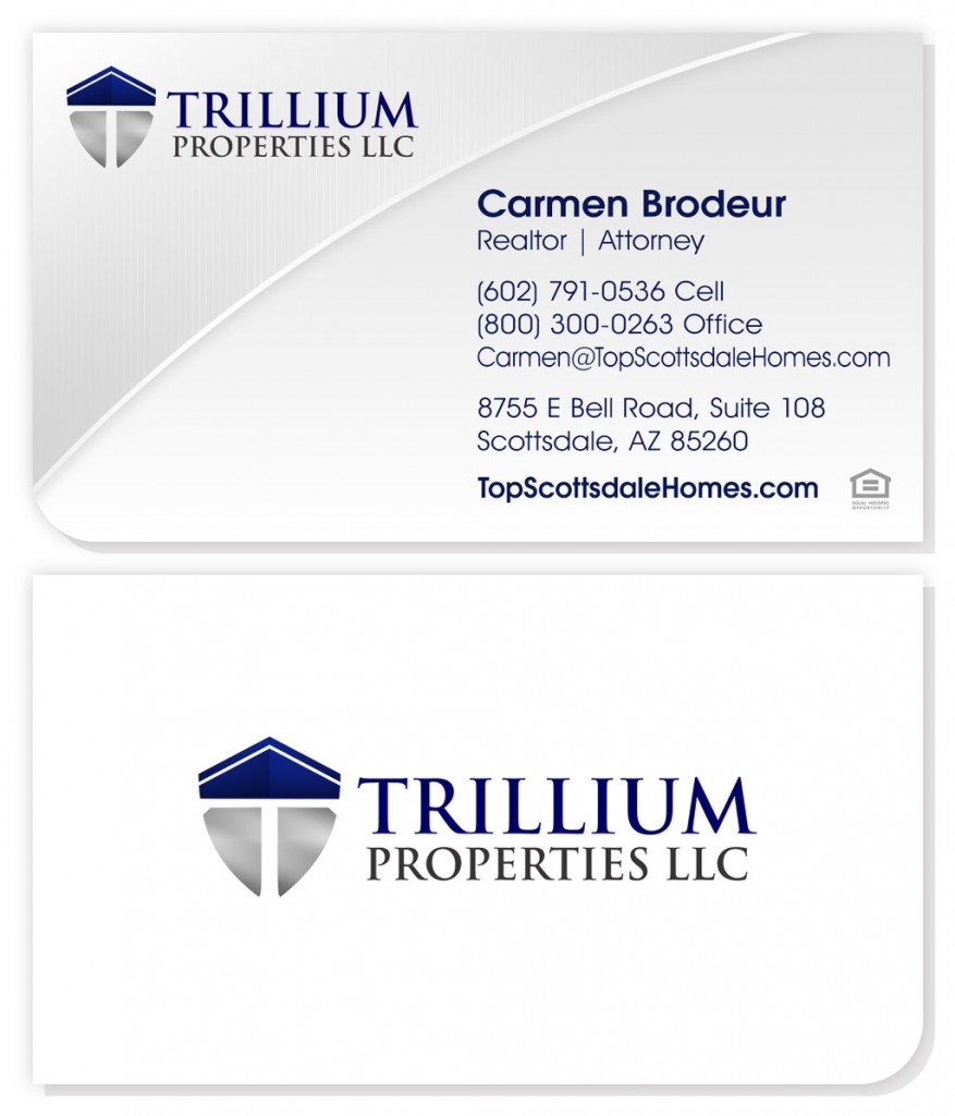 Real estate agency business card design