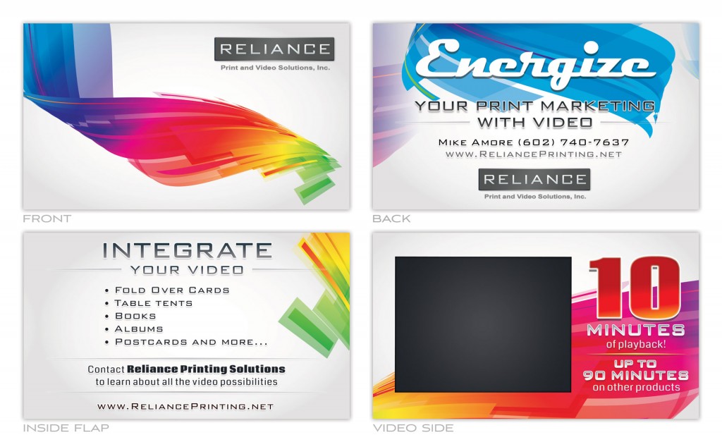 Video business card design for print broker
