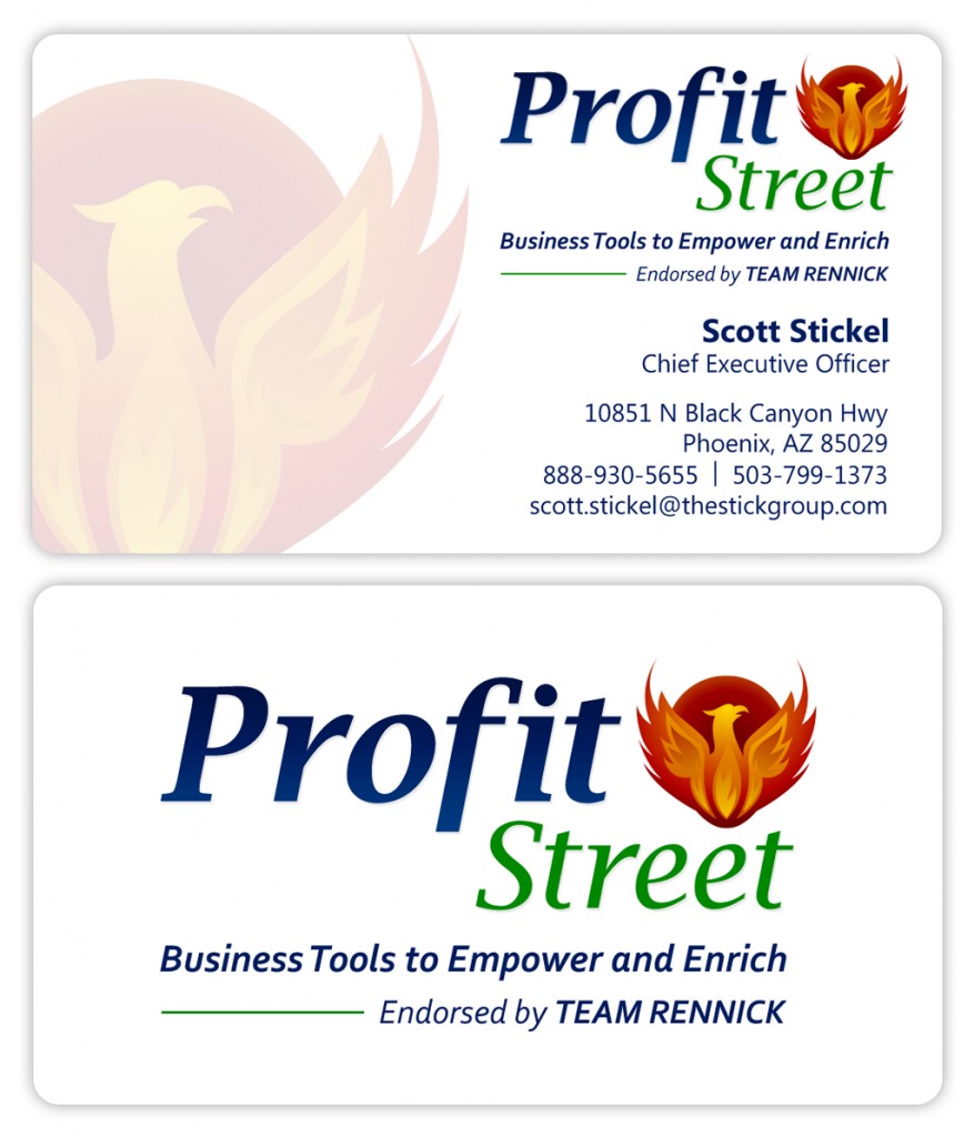 Business software company business card design