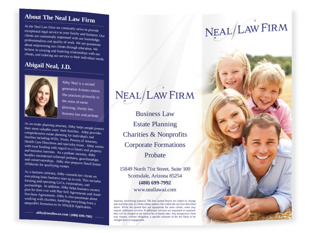 Brochure design for a law firm