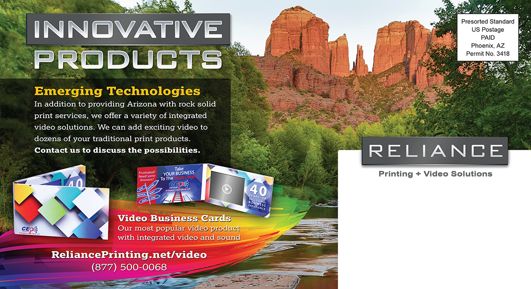 Direct mail piece for Arizona print specialist