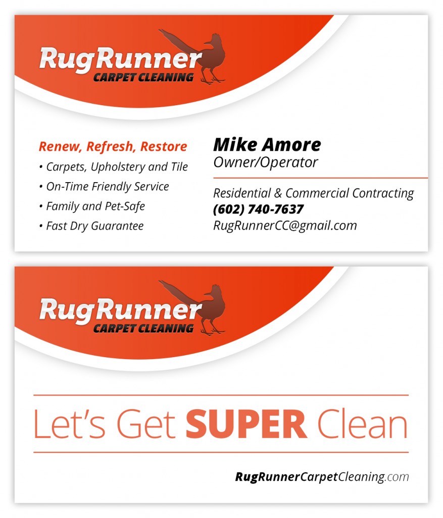 small business carpet cleaner business card design