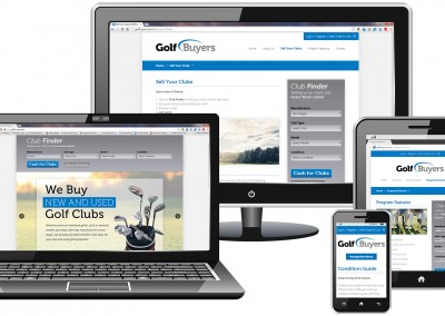 Responsive WordPress website design for online golf retailer