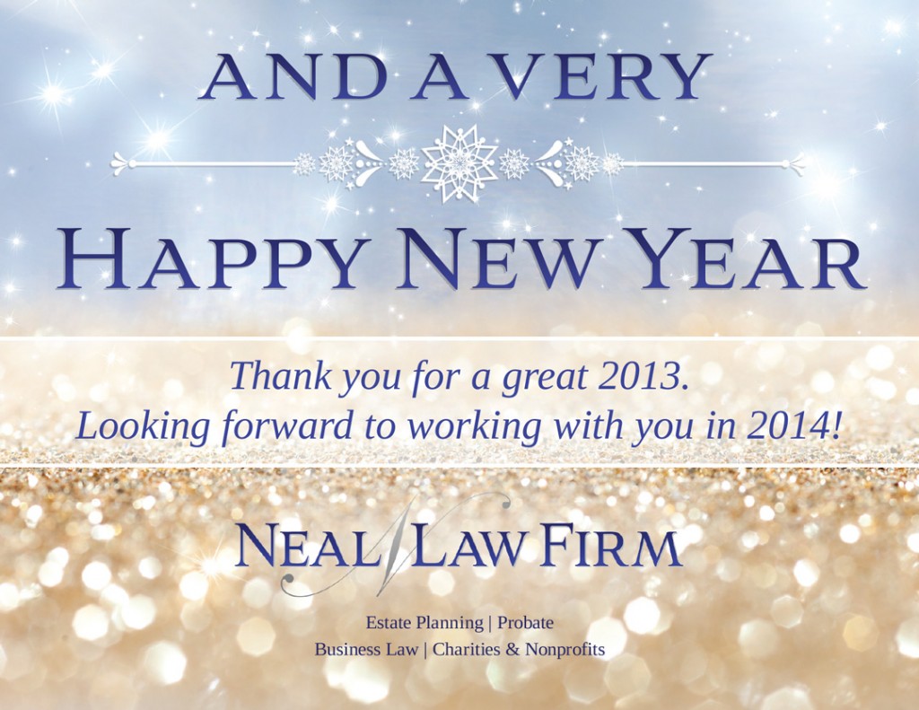New Year postcard design for lawyer in Arizona