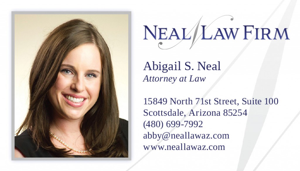 Business card design for a law firm