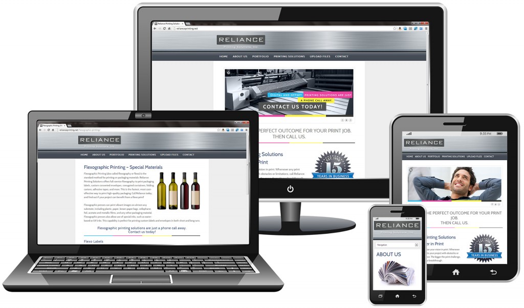 Responsive WordPress website design for printing company