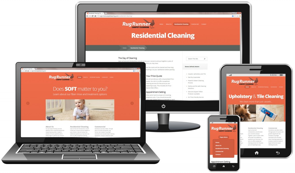 Responsive WordPress website design for carpet cleaning company