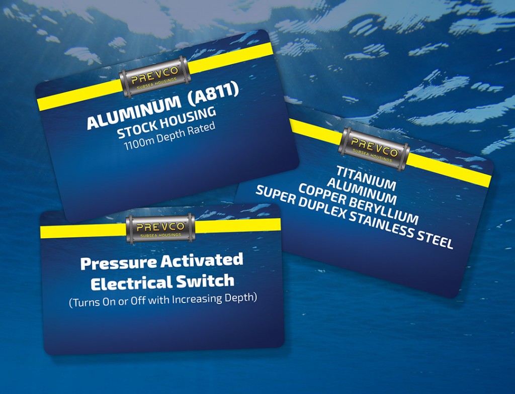 Product display card designs for subsea manufacturer in Fountain Hills, Arizona