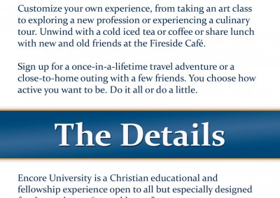 Rack card design for Christian education program in Arizona