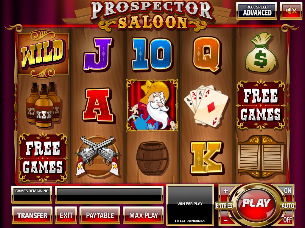 Prospector Saloon basegame and symbol designs
