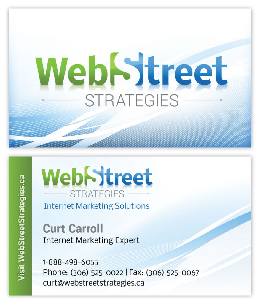 Business card design for online marketing consultancy