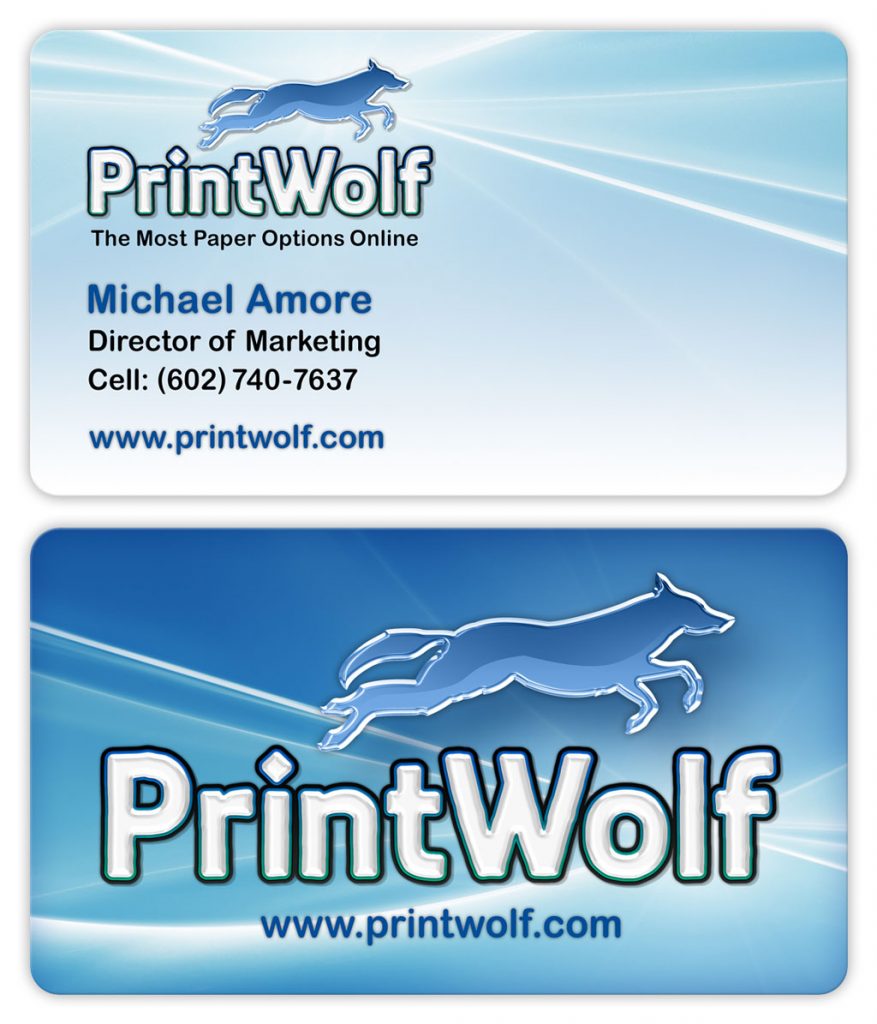 Business card design for online printing company