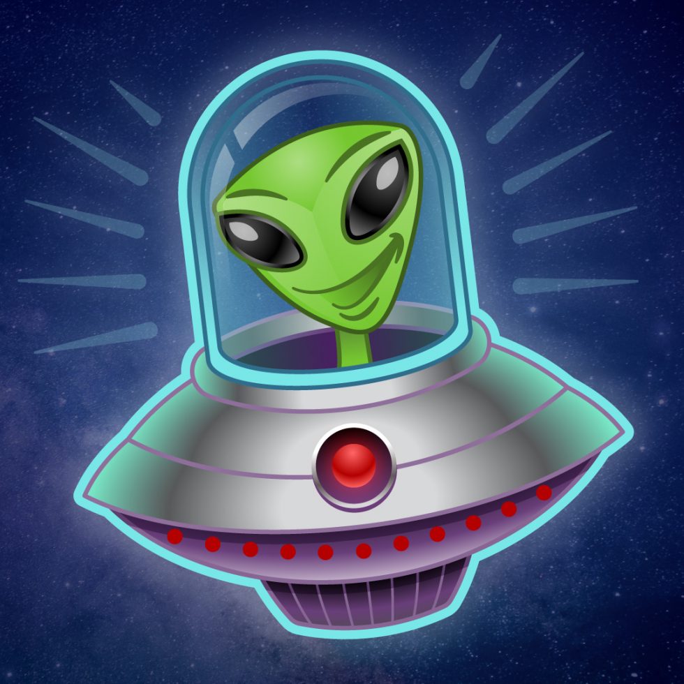 Alien UFO Character Illustration - Rob Knapp Design