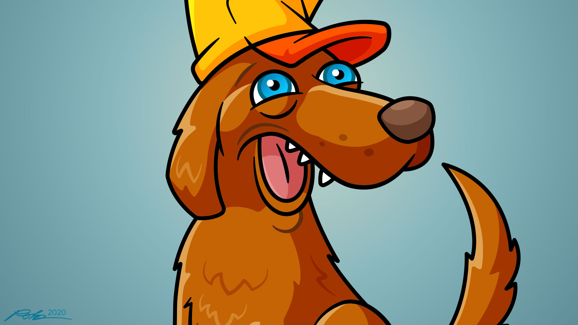 Hunting Dog Character Illustration Rob Knapp Design