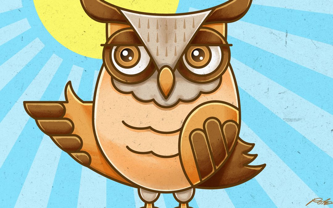 Owl Character Vector Illustration