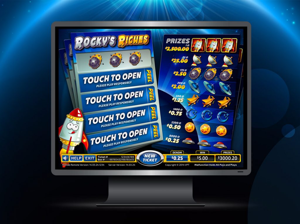 Casino game design | Rocky's Riches pulltabs