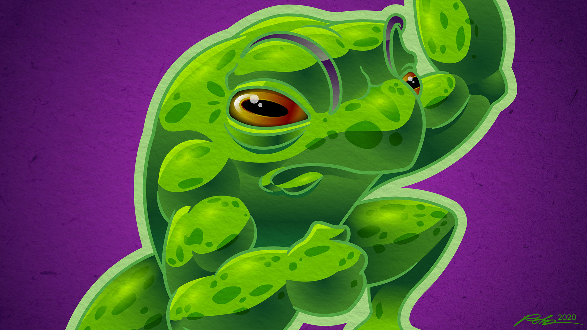 Fighting Frog Character Illustration - Rob Knapp Design