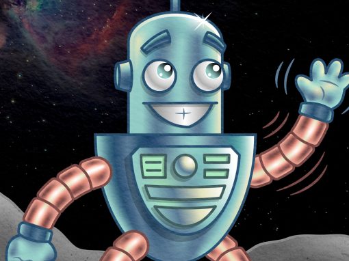 Cartoon Robot Character Illustration